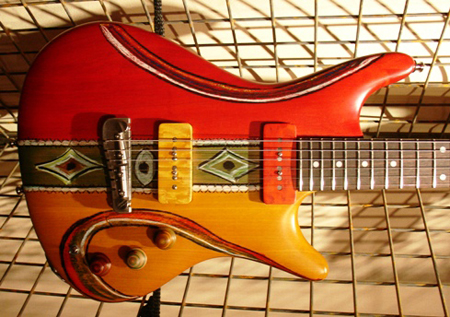 Musikmesse 2008: Hand-Painted Guitar from Africa Musikmesse 2008: Hand-Painted Guitar from Africa