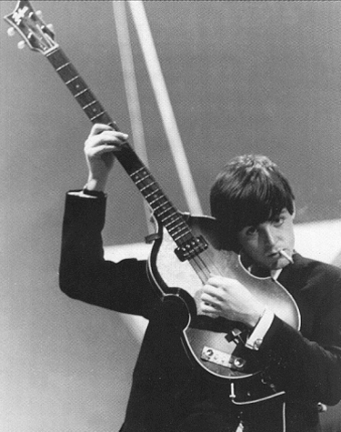 Paul McCartney with his 1963 Hofner Model 500/1 Bass Guitar Paul McCartney with his 1963 Hofner Model 500/1 Bass Guitar