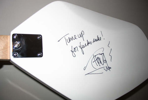 Tommy Chong's autograph on my Eastwood Phantom Guitar Tommy Chong's autograph on my Eastwood Phantom Guitar